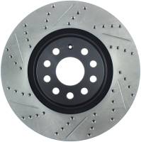 StopTech Sport Drilled/Slotted Brake Rotor; Front Right