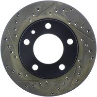 StopTech Sport Drilled/Slotted Brake Rotor; Front Right