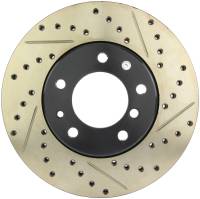 StopTech Sport Drilled/Slotted Brake Rotor; Front Left