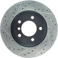 StopTech Sport Drilled/Slotted Brake Rotor; Front Right