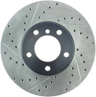 StopTech Sport Drilled/Slotted Brake Rotor; Front Right