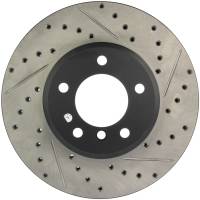 StopTech Sport Drilled/Slotted Brake Rotor; Front Left