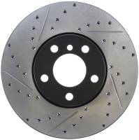 StopTech Sport Drilled/Slotted Brake Rotor; Front Right