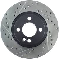 StopTech Sport Drilled/Slotted Brake Rotor; Front Right