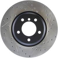 StopTech Sport Drilled/Slotted Brake Rotor; Front Left