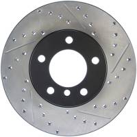 StopTech Sport Drilled/Slotted Brake Rotor; Front Left