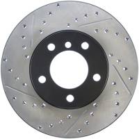 StopTech Sport Drilled/Slotted Brake Rotor; Front Right