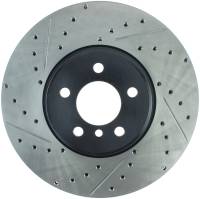 StopTech Sport Drilled/Slotted Brake Rotor; Front Right