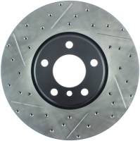 StopTech Sport Drilled/Slotted Brake Rotor; Front Right