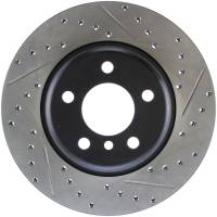 StopTech Sport Drilled/Slotted Brake Rotor; Front Left