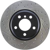 StopTech Sport Drilled/Slotted Brake Rotor; Front Right