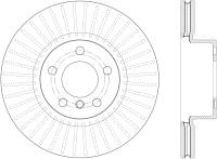 StopTech Sport Drilled/Slotted Brake Rotor; Front Left