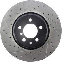 StopTech Sport Drilled/Slotted Brake Rotor; Front Right