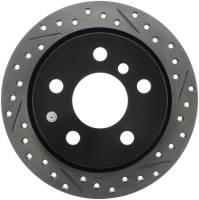 StopTech Sport Drilled/Slotted Brake Rotor; Rear Left