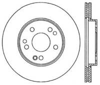 StopTech Sport Drilled/Slotted Brake Rotor; Front Right