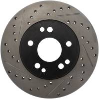 StopTech Sport Drilled/Slotted Brake Rotor; Front Right