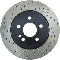 StopTech Sport Drilled/Slotted Brake Rotor; Front Right