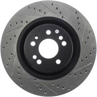 StopTech Sport Drilled/Slotted Brake Rotor; Front Left