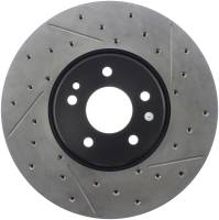 StopTech Sport Drilled/Slotted Brake Rotor; Front Left