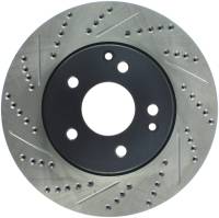 StopTech Sport Drilled/Slotted Brake Rotor; Front Right