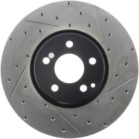 StopTech Sport Drilled/Slotted Brake Rotor; Front Left