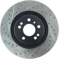 StopTech Sport Drilled/Slotted Brake Rotor; Front Right