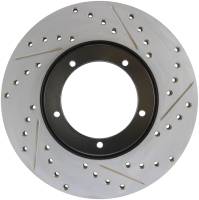 StopTech Sport Drilled/Slotted Brake Rotor; Front Left