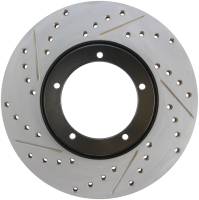 StopTech Sport Drilled/Slotted Brake Rotor; Front Right