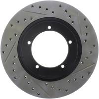 StopTech Sport Drilled/Slotted Brake Rotor; Front Left