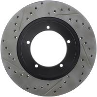 StopTech Sport Drilled/Slotted Brake Rotor; Front Right