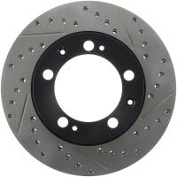 StopTech Sport Drilled/Slotted Brake Rotor; Front Left