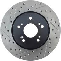 StopTech Sport Drilled/Slotted Brake Rotor; Front Right