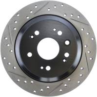 StopTech Sport Drilled/Slotted Brake Rotor; Rear Right