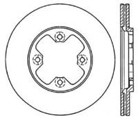 StopTech Sport Cryo Drilled/Slotted Brake Rotor Front Left 127.42005CL