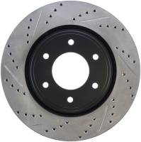 StopTech Sport Drilled/Slotted Brake Rotor; Front Right