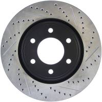 StopTech Sport Drilled/Slotted Brake Rotor; Front Left