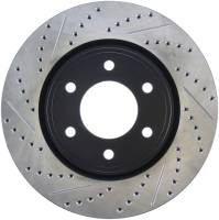 StopTech Sport Drilled/Slotted Brake Rotor; Front Right