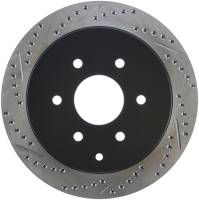 StopTech Sport Drilled/Slotted Brake Rotor; Rear Right