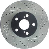 Stoptech - StopTech 03-08 Pontiac Vibe / 05-09 Scion tc Left Front Slotted & Drilled Rotor - 127.44114L - Image 1