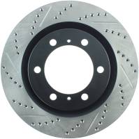 StopTech Sport Drilled/Slotted Brake Rotor; Front Right