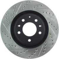 StopTech Sport Drilled/Slotted Brake Rotor; Front Right