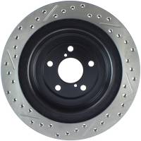 Stoptech - StopTech 06-07 Subaru Impreza WRX (Exc STi) Slotted & Drilled Left Rear Rotor - 127.47025L - Image 2