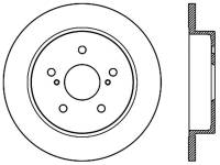 StopTech Sport Drilled/Slotted Brake Rotor Rear Right 127.48015R