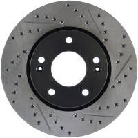 StopTech Sport Drilled/Slotted Brake Rotor; Front Left