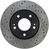 StopTech Sport Drilled/Slotted Brake Rotor; Front Right