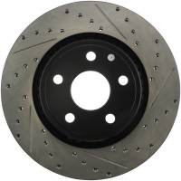 StopTech 11-12 Dodge Durango Sport Drilled & Slotted Front Driver-Side Brake Rotor - 127.58008L