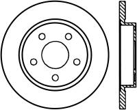 StopTech Sport Drilled/Slotted Brake Rotor Rear Right 127.61039R