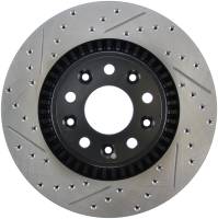 StopTech Sport Drilled/Slotted Brake Rotor; Front Right