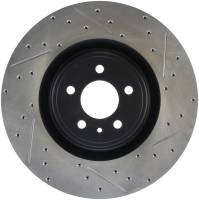 StopTech Sport Drilled/Slotted Brake Rotor; Front Left