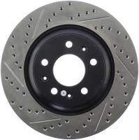 StopTech Sport Drilled/Slotted Brake Rotor; Front Right